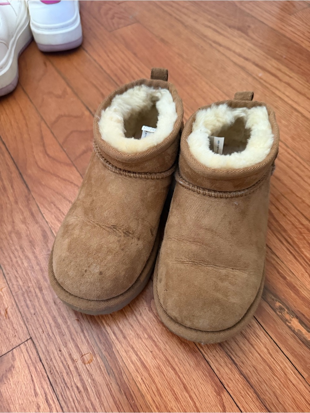 UGG Kids Chestnut Shearling-Lined Slip-On Boots